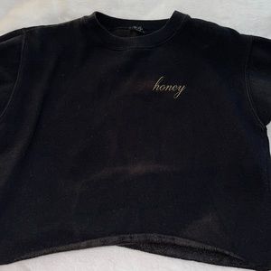 NWOT John Galt Honey Black Crewneck One Size